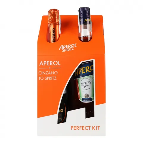 Набір Лікер Aperol 0,7 л+ Вино ігристе Cinzano Pro-Spritz 0,75 л сух. біле 11,5