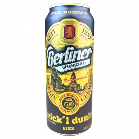 Пиво Berliner Geschichte 0,5л з/б Zwickl dunkel т 6,7И869
