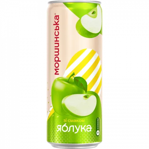 Лимонада Моршинська 0,33 л з/б сл./газ. Яблуко