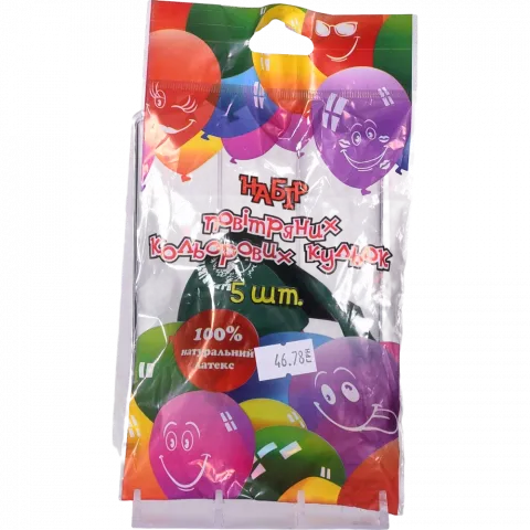 Кульки повітряні Party Favors Асорті з малюнком 5 шт. 61130/5