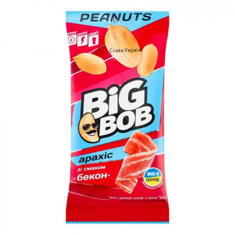 Горішки Big Bob Арахіс 60 г пак. Бекон