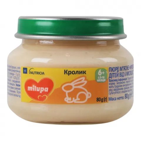 Пюре Milupa 80 г Кролик
