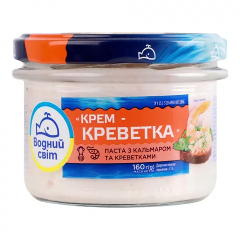 Паста Водний Світ 160 г скл. Крем-кальмар-креветка