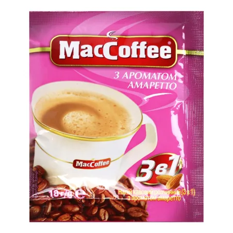 Кавовий напій Мак Кофе 18 г 3в1 Амаретто