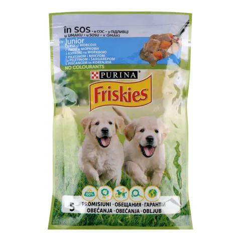 Корм д/цуценят Фріскіс 85 г з куркою та морквою