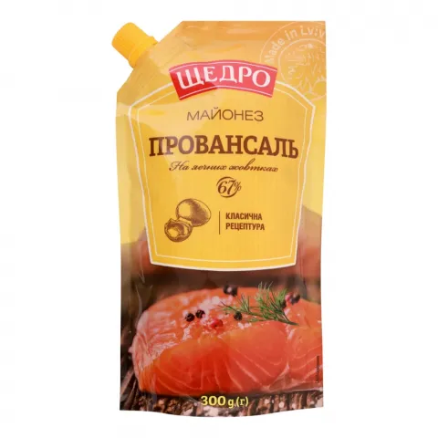 Майонез Щедро 300 г д/пак. Провансаль 67