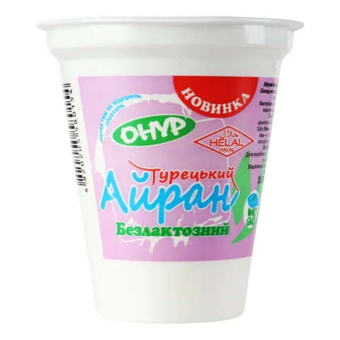 Айран Онур 300 г стак. Турецький б/лактозний