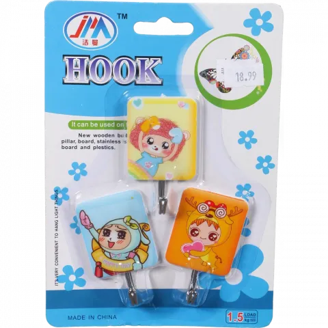 Гачки набір 3шт пласт.Фрукти` 2232 И036`