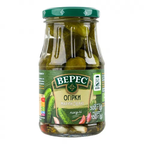 Конс Огірки Верес 300 г скл. цілі