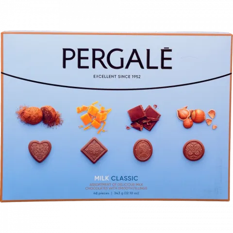 Цукерки PERGALE 343 г Асорті класік в молочному шок. (Литва) И694