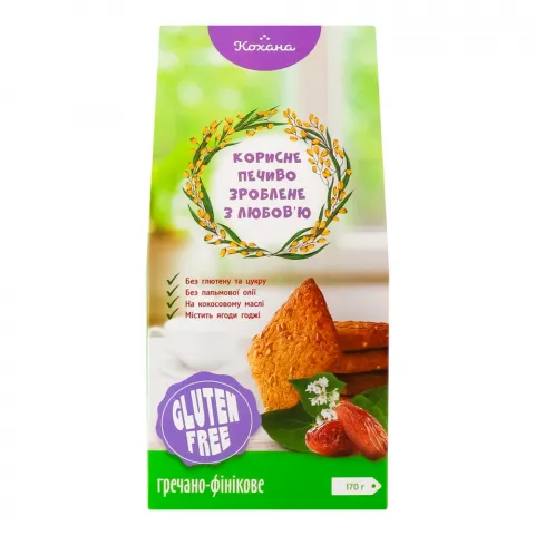 Печ Кохана 170 г без глютену гречано-фінікове