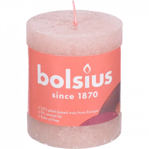 Свіча Bolsius 80/68 рустік Містичний рожевий, 35 год., арт. 103668780304