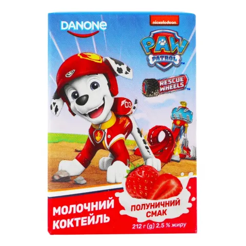 Коктейль молочний Данон Данколекція 2,5 212 г Полуниця