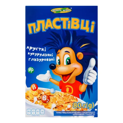 Кукурудзяні Пластівці Зол. Зерно 80 г Глазур