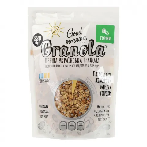 Сухий сніданок Good morning Гранола 330 г з горіхами