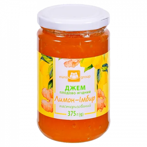 Джем Єврогруп 375 г скл. Лимон-імбир