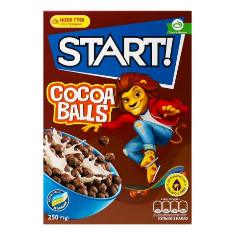 Сухий сніданок Старт Кульки 250 г з какао