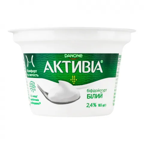 Біфідойогурт Активіа 2,4 165 г стак.