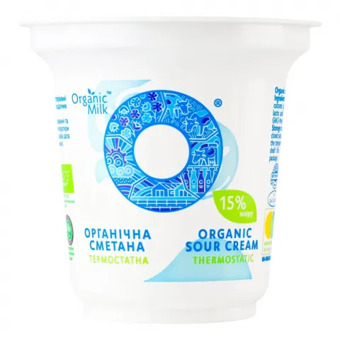 Сметана Organic Milk органіч. термостат. 15 250 г