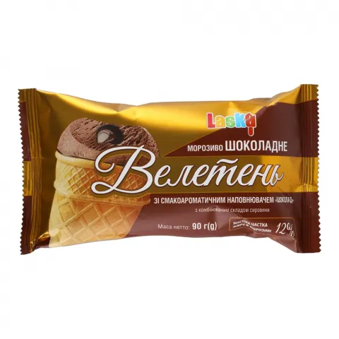 Морозиво Ласка 90 г ваф. ст. Велетень з какао з нап. Шоколад