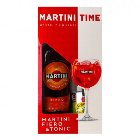 Набір Вермут Мартіні Fiero 0,75 л + Тонік 14,9
