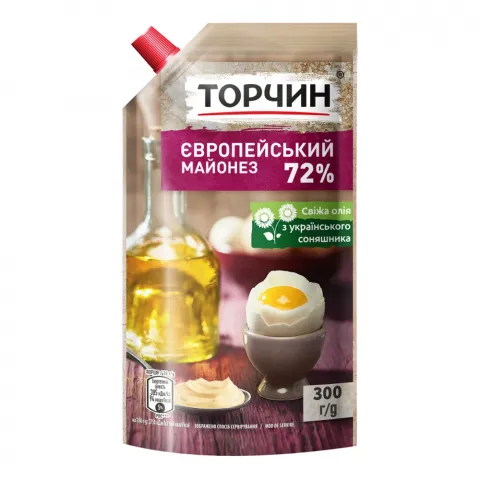 Майонез Торчин 300 г д/пак. Європейський