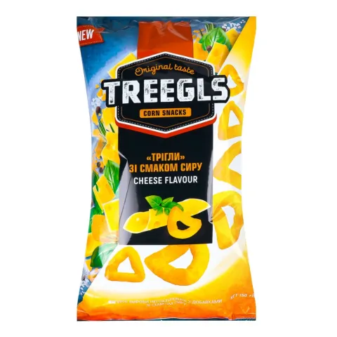Кукурудзяні снеки Treegls 150 г з сиром