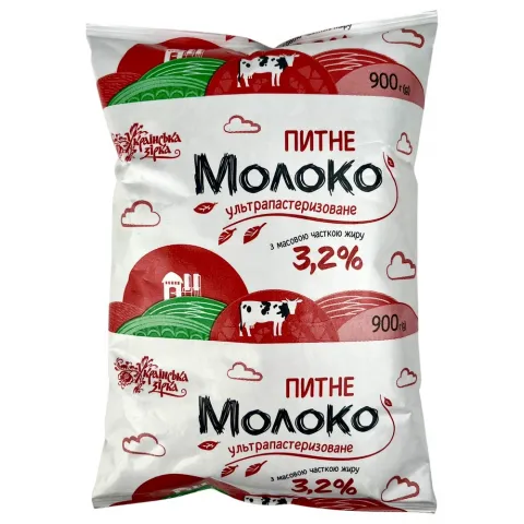 Молоко Українська зірка 900 г 3,2 т/ф