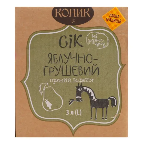 Сік Єврогруп/Коник 3 л Яблучно-грушевий