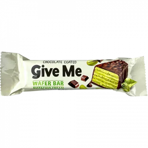 Батончик Give Me 40 г ваф.крем.нач з фісташкою у мол.шок (Туреччина) И706