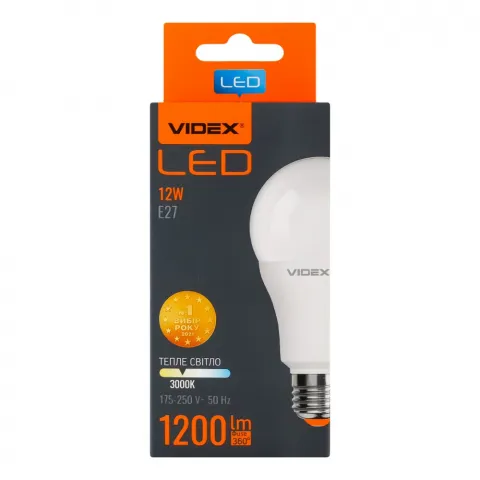 Лампа LED Videx E звичайна жовта 12 Вт Е27
