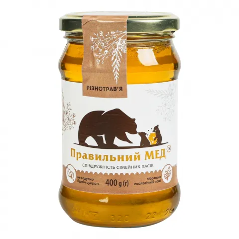 Мед Правильний мед 400 г скл. різнотрав`я червня квітковий