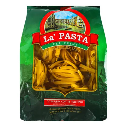 Макарони Ла Паста 400 г Гнізда Тальятелле