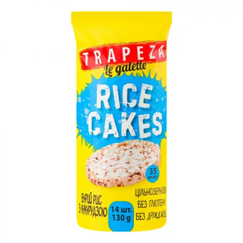 Галети Трапеза 130 г рисові з кукурудзою