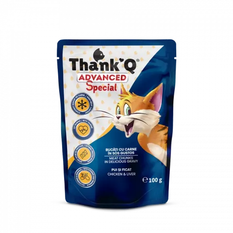 Корм д/котів THANKQ PREMIUM 100г Курка-Печінка И072 (Рум)
