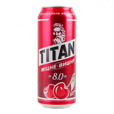 Пиво Титан 0,5 л з/б Міцне зі смаком вишні