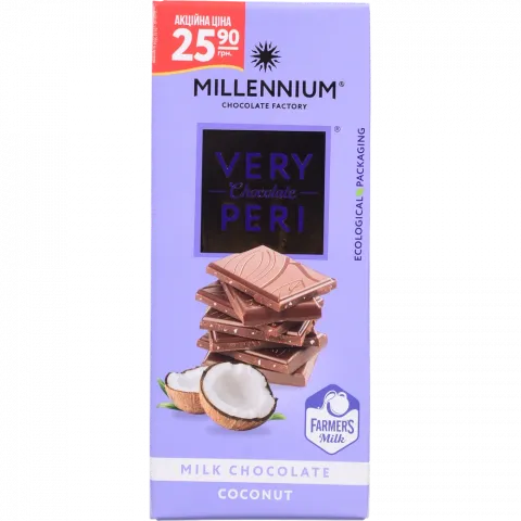 Шок Міленіум Very Peri 85 г з кокосовою стружкою Акція