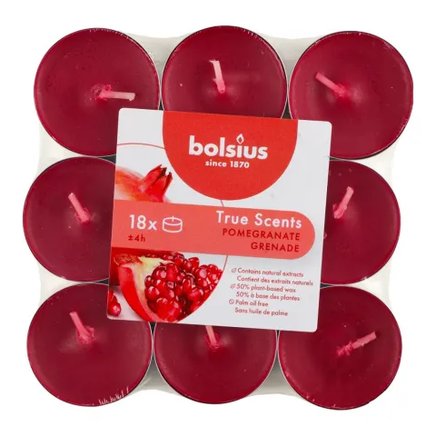 Свічки-таблетки Bolsius 4 год. 18 шт. True Scents Гранат, арт. 101926943415