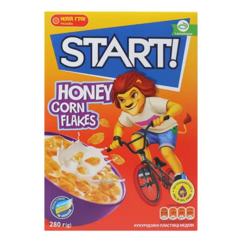 Сухий сніданок Старт Пластівці 280 г Медові