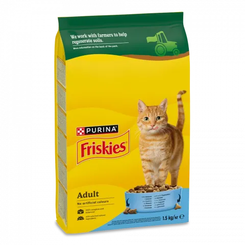 Корм д/котів Фріскіс 1,5 кг з лососем та овочами