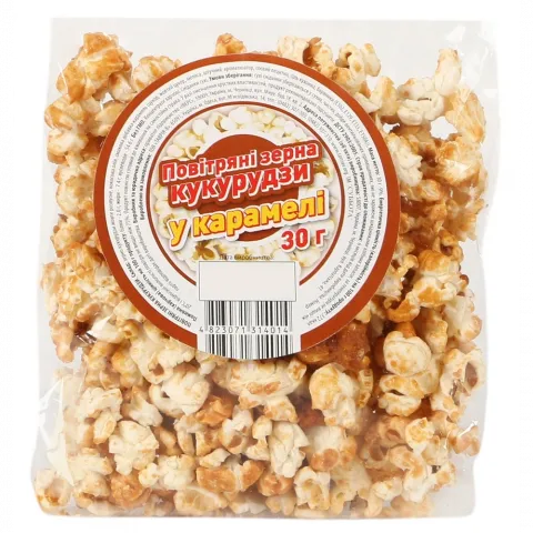 Повітр. зерна кукурудзи 30 г у карамелі