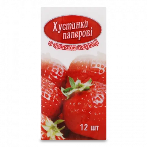 Хустинки нос. Субота 10/12 шт. з ароматом полуниці