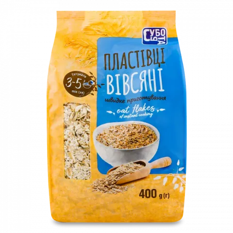 Пластівці Субота 400 г Вівсяні що не потребують варіння