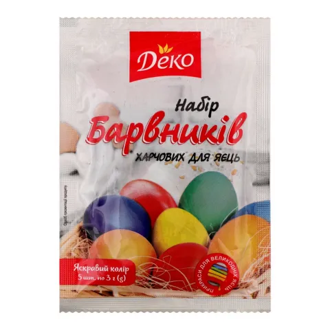 Набір барвників д/яєць Деко 5 кольорів 15 г