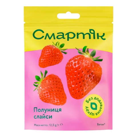 Полуниця Смартік 12,5 г сублімована шматочки