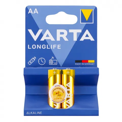 Бат Varta Longlife AA BLI 2 Alkaline