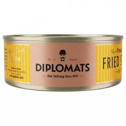 Шпроти Diplomats 240г з/б Преміум смажені в/о И366(Латвія)