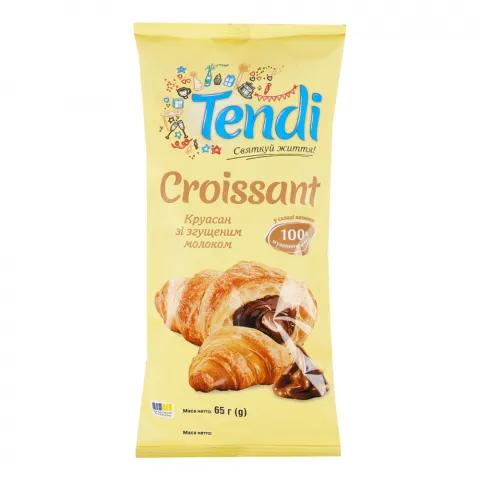 Круасани Tendi 65 г зі згущеним молоком
