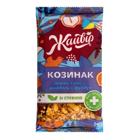 Козинак Шпола діабетич. 50 г Асорті з мигдалем на фруктозі зі стевією