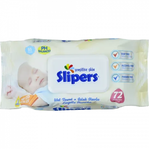 Серветки вологі Slipers дит. 72 шт. W-272 И080 (Туреччина)